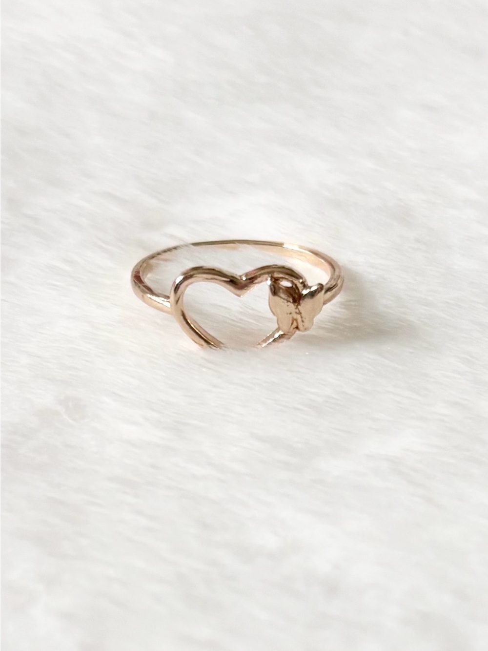 5/$15 🩷 MUST BUNDLE Delicate Open Heart Butterfly Ring - Gold